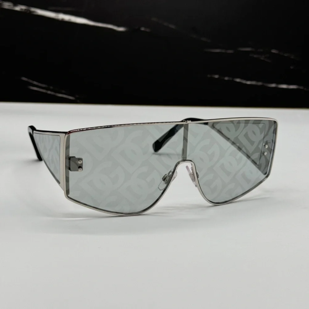 NEW DG2305 05/AL DOLCE&GABBANA SUNGLASSES OVERSIZED SILVER UNISEX EYEWEAR